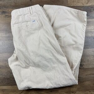 Levis Premium Womens Jeans  Wide Leg Cream Corduroy Pants Size 30